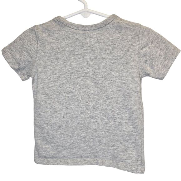 Nordstrom Toddler Heather Grey Crew Neck Short Sleeve 100% Cotton T-shirt 18M - Picture 4 of 10